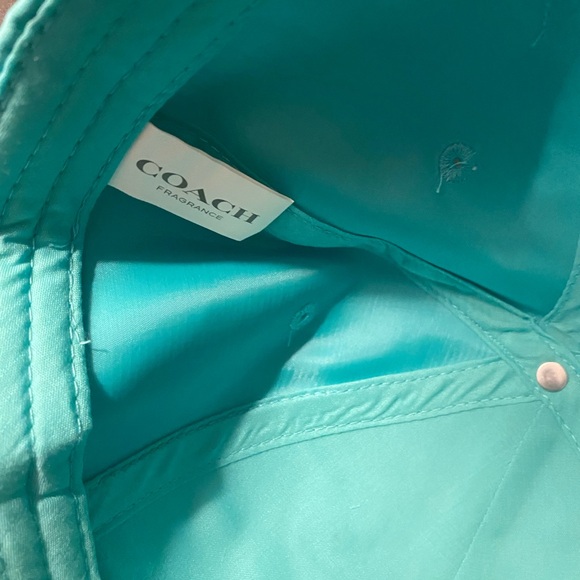 NWT Coach Turquoise Baseball Cap with Logo Embroidery - Picture 6 of 7
